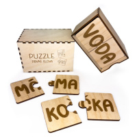 FK Dřevěné puzzle - PRVNÍ SLOVA, Přírodní