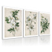 Obraz na plátně WHITE FLOWERS set 3 kusy různé rozměry Ludesign ludesign obrazy: 3x 50x70 cm