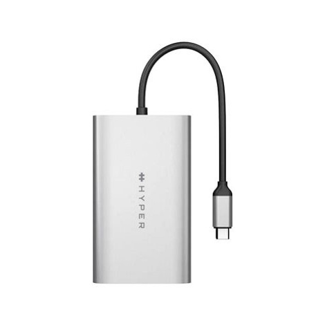 HyperDrive USB-C To Dual HDMI Adapter+PD over USB (M1) - Duální HDMI - USB-C adaptér, stříbrný HyperX