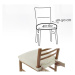 Forbyt, Potah elastický na sedák židle, MARTIN, béžový, komplet 2 ks