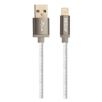 Kabel Lightning na USB, textilní, 1,5m, C12, šedá