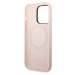 Zadní kryt Guess Silicone Metal Logo MagSafe pro Apple iPhone 14 Pro Max, růžová