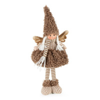 ArtFir Vánoční anděl DOLL 116A | hnědá/zlatá 15 x 10 x 37 cm