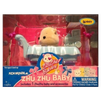 Zhu zhu babies miminko v kočárku lenny + 2 oblečky zdarma