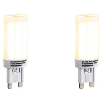 Set van 2 G9 3-staps dimbare LED lampen opaal 4.5W 500 lm 2700K