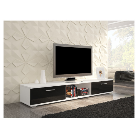 ArtAdrk TV stolek SELLA Barva: Bílá / černý lesk