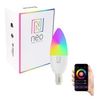 NEO SMART LED E14 6W RGB+CCT+CCT barevná a bílá, stmívatelná, WiFi 07716L