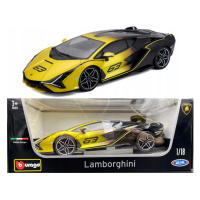 Bburago top lamborghini sián fkp 37 yelow, 1:18