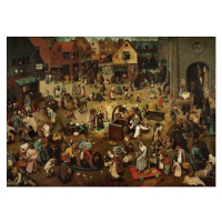 Obrazová reprodukce Fight between Carnival and Lent, 1559, Pieter the Elder Bruegel, 40 × 30 cm