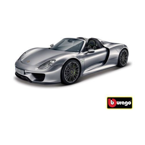 Bburago 1:24 Porsche 918 Spyder Metallic šedá 18-21076