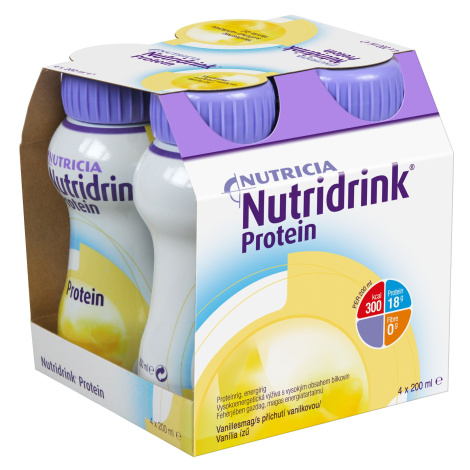 Nutridrink Protein s příchutí vanilkovou 4x200 ml