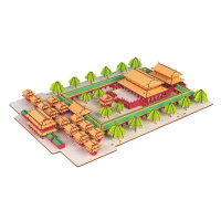Woodcraft construction kit Woodcraft Dřevěné 3D puzzle Konfuciův chrám