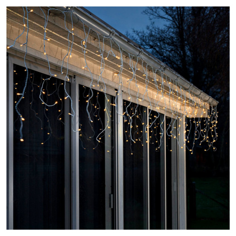 Konstsmide Christmas LED světelná clona ledový déšť jantarově bílá 5m Konstmide