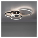 LEUCHTEN DIREKT is JUST LIGHT LED stropní svítidlo kruhové s 6ti kruhy, černá, hliník, teplá bíl