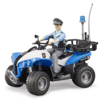 Bruder - modrá čtyřkolka policie s figurkou