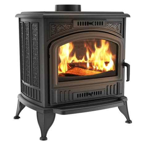 KRATKI krbová kamna KOZA K6 TURBOFAN s ventilátorem (130mm) - černá