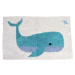 Bílo-modrá koupelnová předložka 83x52,5 cm Whale – Rex London