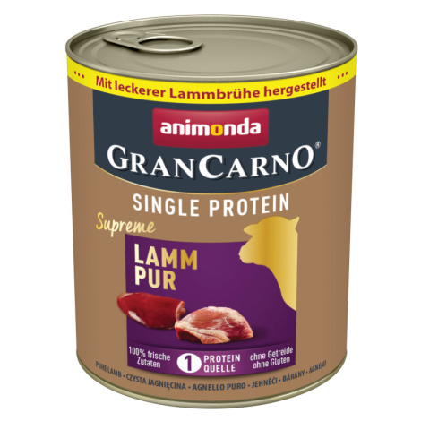 Animonda GranCarno Adult Single Protein Supreme 24 x 800 g - čisté jehněčí
