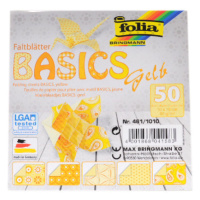 Origami papír Basics 80 g/m2 - 20 × 20 cm, 50 archů - žlutý