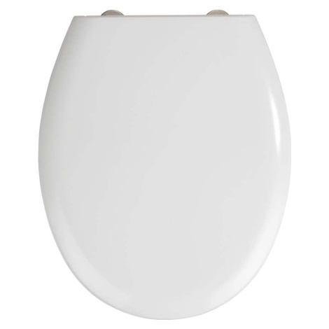 Bílé WC sedátko se snadným zavíráním Wenko Rieti, 44,5 x 37 cm