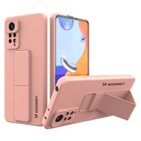 Wozinsky Kickstand Case silikonové pouzdro se stojánkem Xiaomi Redmi Note 11 Pro růžové