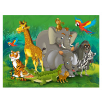 FTN XXL 2420 AG Design vliesová fototapeta 4-dílná pro děti - Jungle animals, velikost 360 x 270