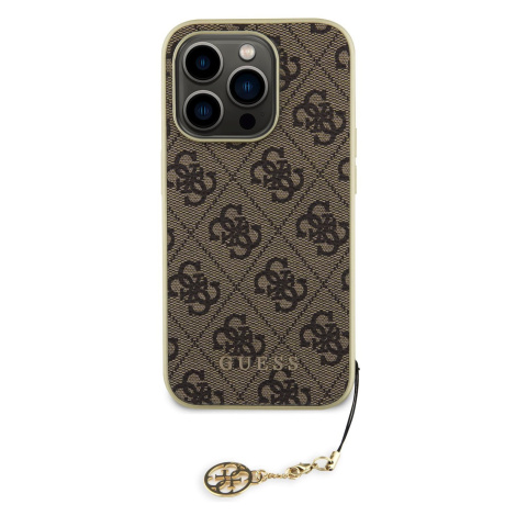 Zadní kryt Guess 4G Charms pro Apple iPhone 15 Pro, hnědá