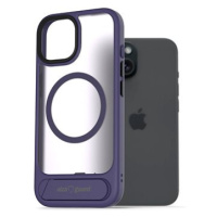 AlzaGuard Matte Case with Stand Compatible with MagSafe for iPhone 15 fialový