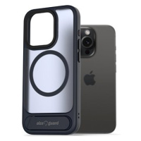 AlzaGuard Matte Case with Stand Compatible with MagSafe for iPhone 15 Pro Max tmavě modrý