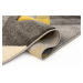 Flair Rugs koberce Běhoun Hand Carved Nimbus Grey/Ochre - 80x230 cm