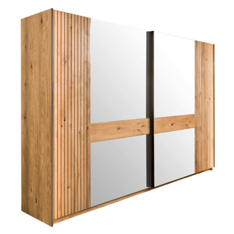 Linea Natura ŠATNÍ SKŘÍŇ SE ZRCADLEM, dub, barvy dubu cm