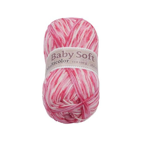 Baby soft multicolor 100g - 610 bílá, růžová, fialová