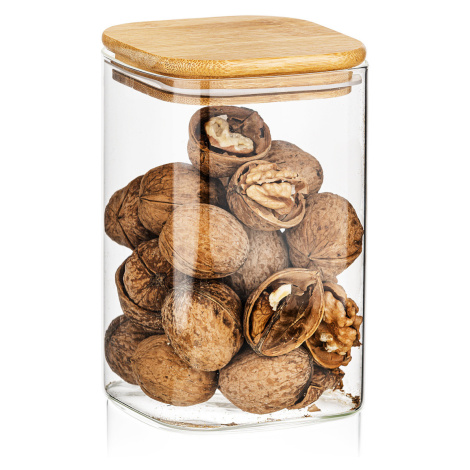 4Home Skleněná dóza na potraviny s víkem Bamboo, 950 ml, 950 ml