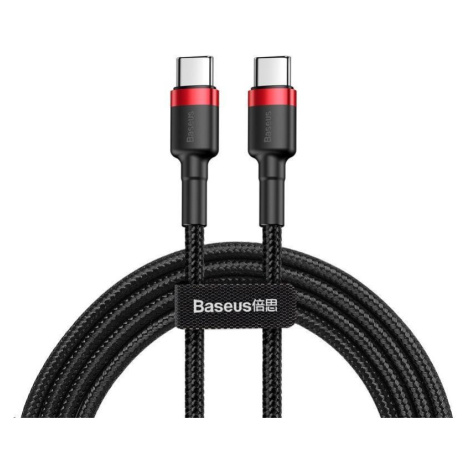 Datový kabel Baseus Cafule USB-C PD2.0 1m 60W (20V 3A) černo-červený