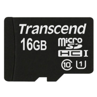 TRANSCEND MicroSDHC karta 16GB Premium, Class 10 UHS-I 300x, bez adaptéru