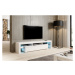 Moderní TV stolek Trogir 200cm, bílá/bílý lesk
