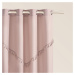 Růžový závěs CHLOE s průchodkami 140x260 cm