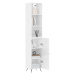 vidaXL Skříň highboard bílá s vysokým leskem 34,5x34x180 cm kompozit