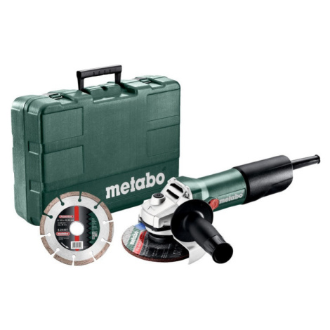 METABO W 850-125 Set 850W/125mm úhlová bruska s kufrem + řezný DIA kotouč