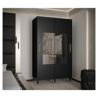 Šatní skříň Abi Calipso Tor Barva korpusu: Černá, Rozměry: 120 cm, Dveře: Černá + zrcadlo