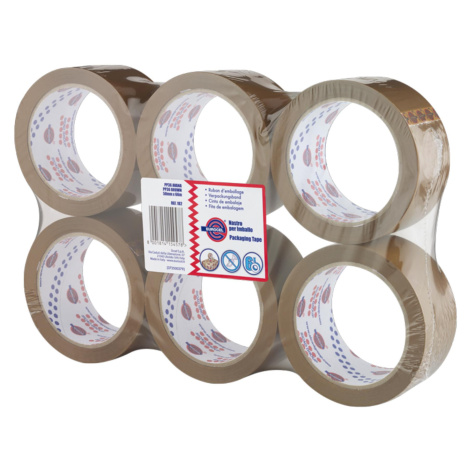 Balicí páska Office Depot - hnědá, 50 mm x 66 m, 6 ks