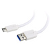 Gembird CABLEXPERT kabel USB 3.0 AM na Type-C kabel (AM/CM), 1,8m, bílá - CCP-USB3-AMCM-6-W