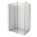 MEXEN/S Kioto-F Sprchová zástěna WALK-IN s rámem 180 x 80, transparent 8 mm, měď kartáčovaná 800