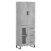 vidaXL Skříň highboard betonově šedá 69,5x34x180 cm kompozitní dřevo