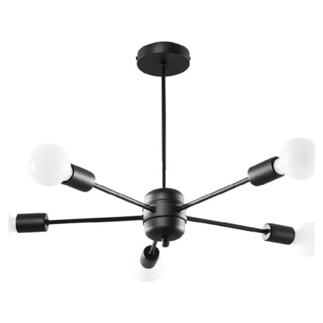 Černé stropní svítidlo 66x66 cm Benedett – Sollux SOLLUX LIGHTING