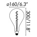FARO LED žárovka A160 AMBER SP 5W E27 DIM