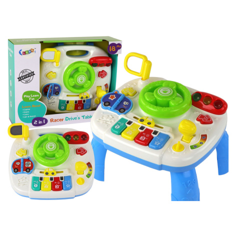 mamido  Interaktivní stoleček s volantem 2v1 pro nejmenší