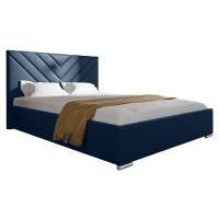 Eka Čalouněná postel MERKURY - Kronos 160x200 cm Barva látky: Tmavá modrá (09), Úložný prostor: 