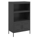 vidaXL Skříň highboard černá 68 x 39 x 113 cm ocel