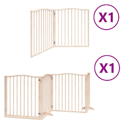 vidaXL Zábrana pro psy s dvířky skládací 6 panelů 480 cm topol